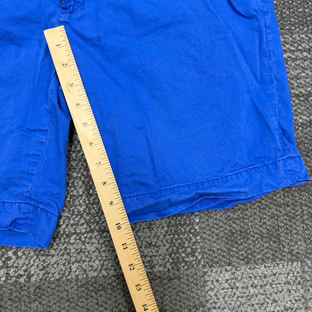 Polo Ralph Lauren Classic Fit Shorts Mens 36 Blue Solid Cotton Chino Twill